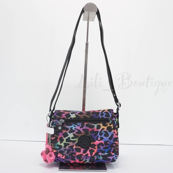 Kipling Sabian Crossbody Mini Shoulder Bag Polyester AC8282 Rainbow Jungle $54 - Picture 1 of 12